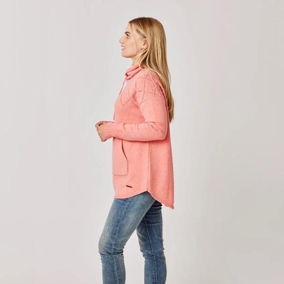 Carve Designs Rockvale Deux Sweater Tunic Grapefuit Heather Size S - Picture 2 of 11